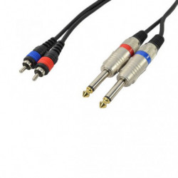 Cavo Jack Cobra 2 X Rca / 2 X Jack 6,35 Mono 1,5 Metri Cl080-015
