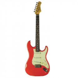Chitarra Elettrica Eko  S300 Relic Fiesta Red