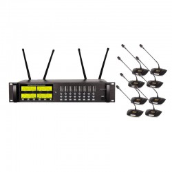 UHF608C  set8 radiomicrofoni conference